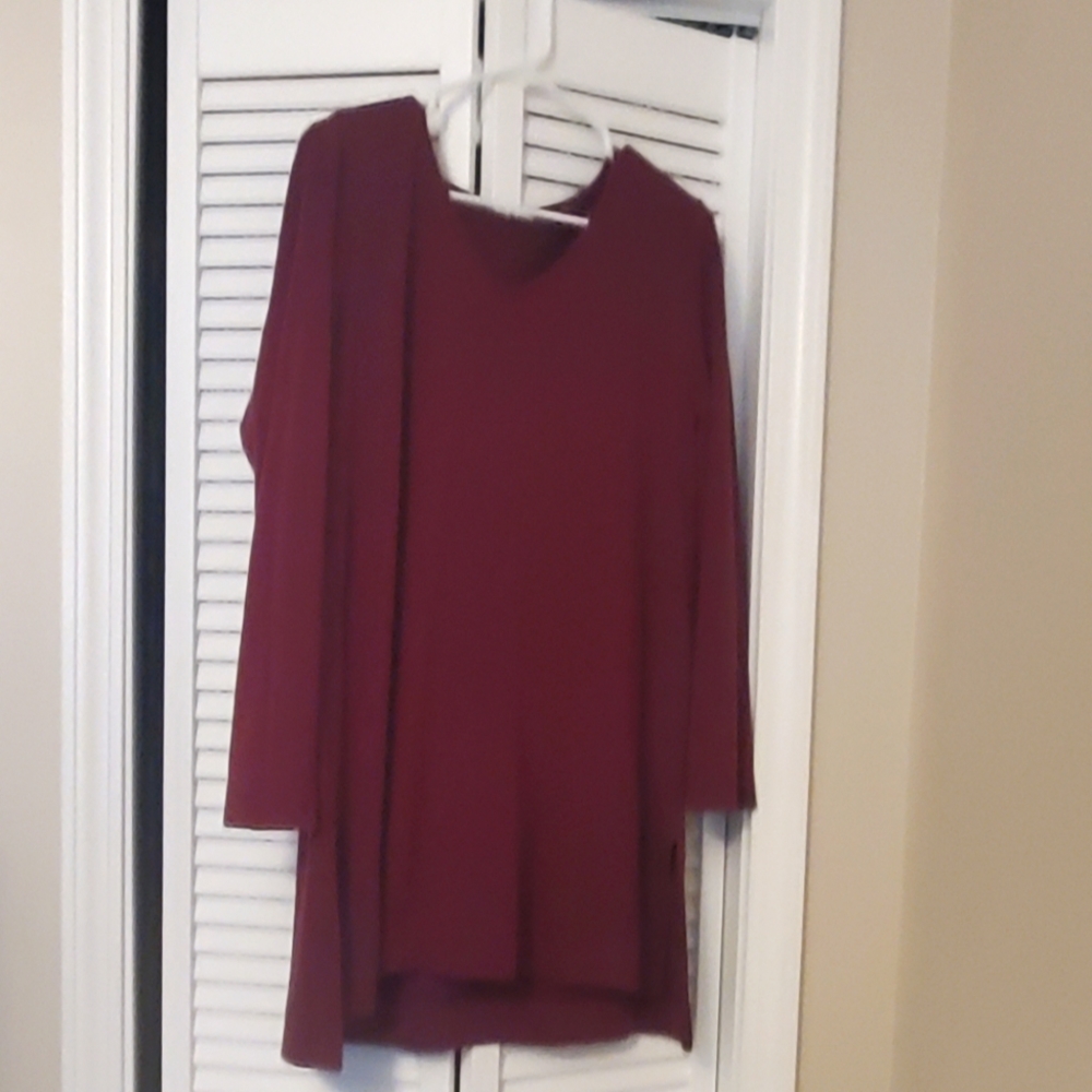 Jjill Womens Cranberry Tunic-Long Sleeve